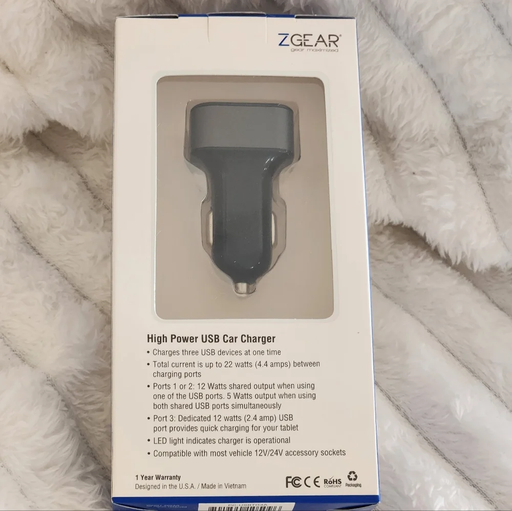 Z GEAR High Power USB Car Charger